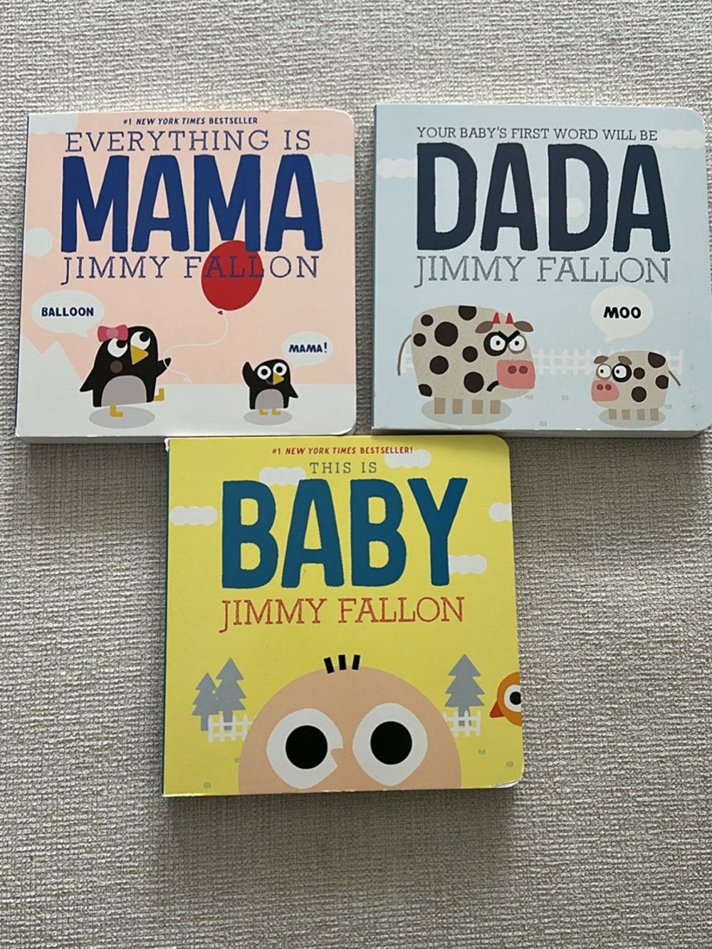 Jimmy Fallon Baby Book Set - Mama, Dada, Baby